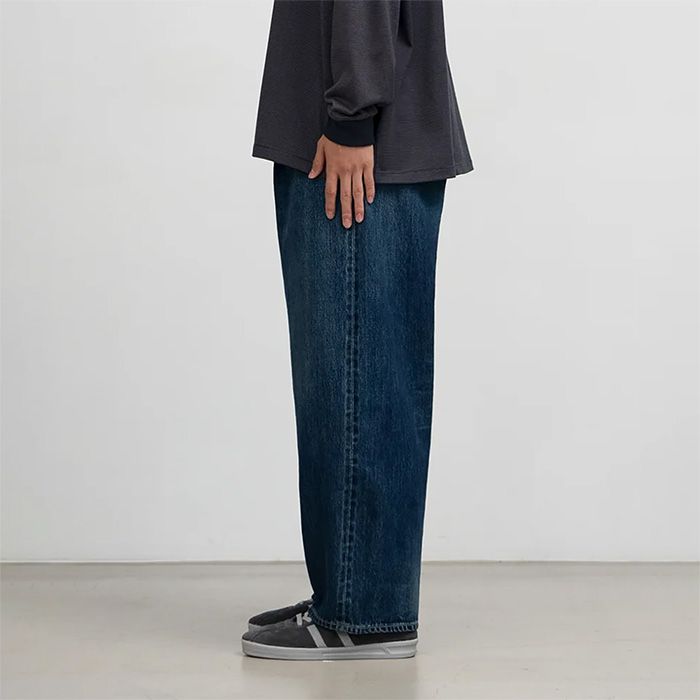 Selvage Denim Two Tuck Pants -DARK FADE- / INDIGO LIGHT FADE