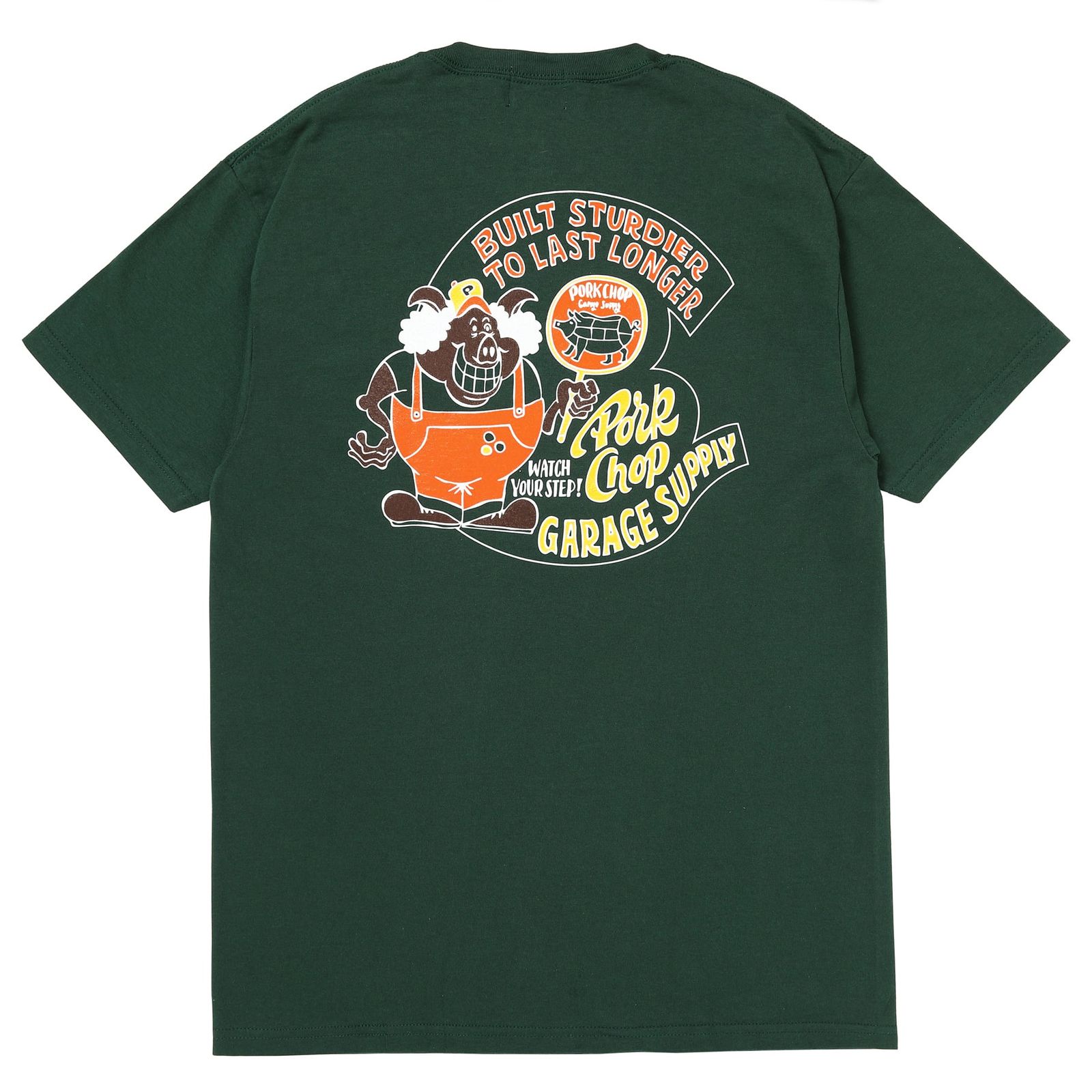 PORKY TEE / FOREST GREEN / プリント ティーシャツ