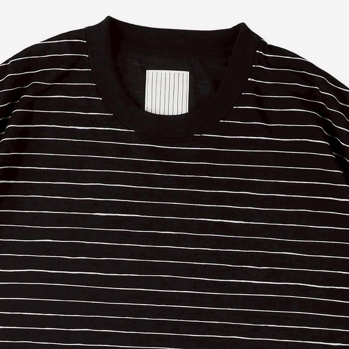 SUPER BIG SIDE STRIPE TECH SS TEE | BLACK