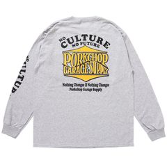 WAVE LOGO L/S TEE / GRAY / プリントロンティー