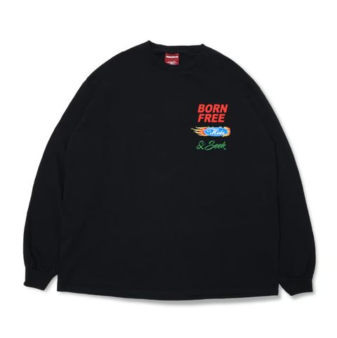 【BAM】Hide&Seek ロンT Hide and Seek 「Tiger L/S Tee（BACK）」 プリントロング
