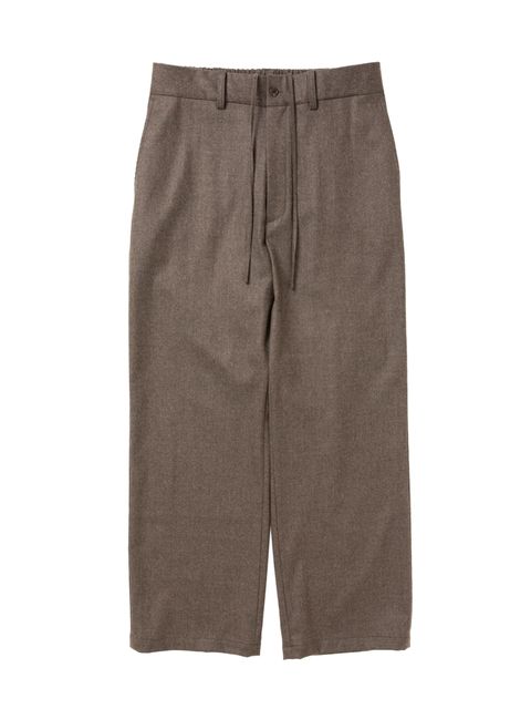 Wool Flano Square Leg Easy Trousers / ASH BROWN /  イージートラウザーズ / CTE-26A114