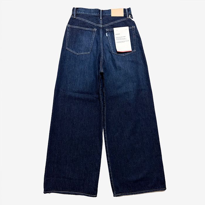 Women / Selvage Denim Two Tuck Wide Pants -DARK FADE- / INDIGO DARK FADE
