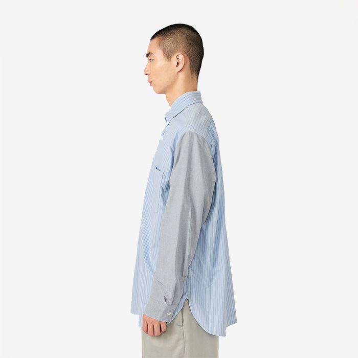 Button Down Stripe Storm Shirt / SX(Sax)