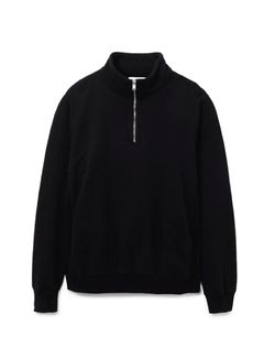 MARINER HALF ZIP PULLOVER COTTON SWEAT / BLACK / ハーフジップスウェット / NN-C4702