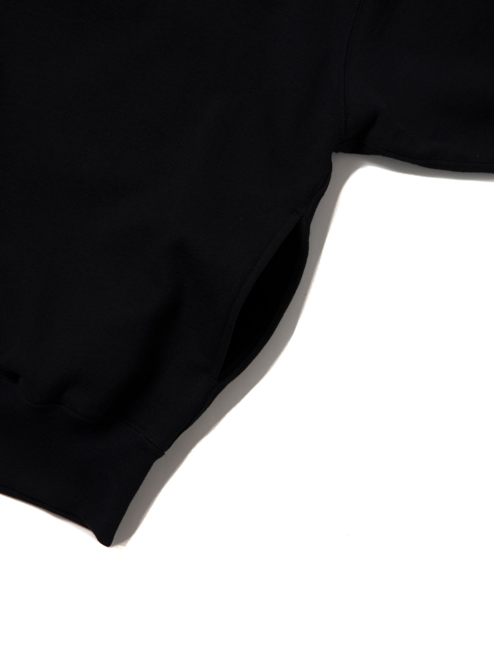 Plain Sweat Zip Hoodie / BLACK /  ジップパーカー