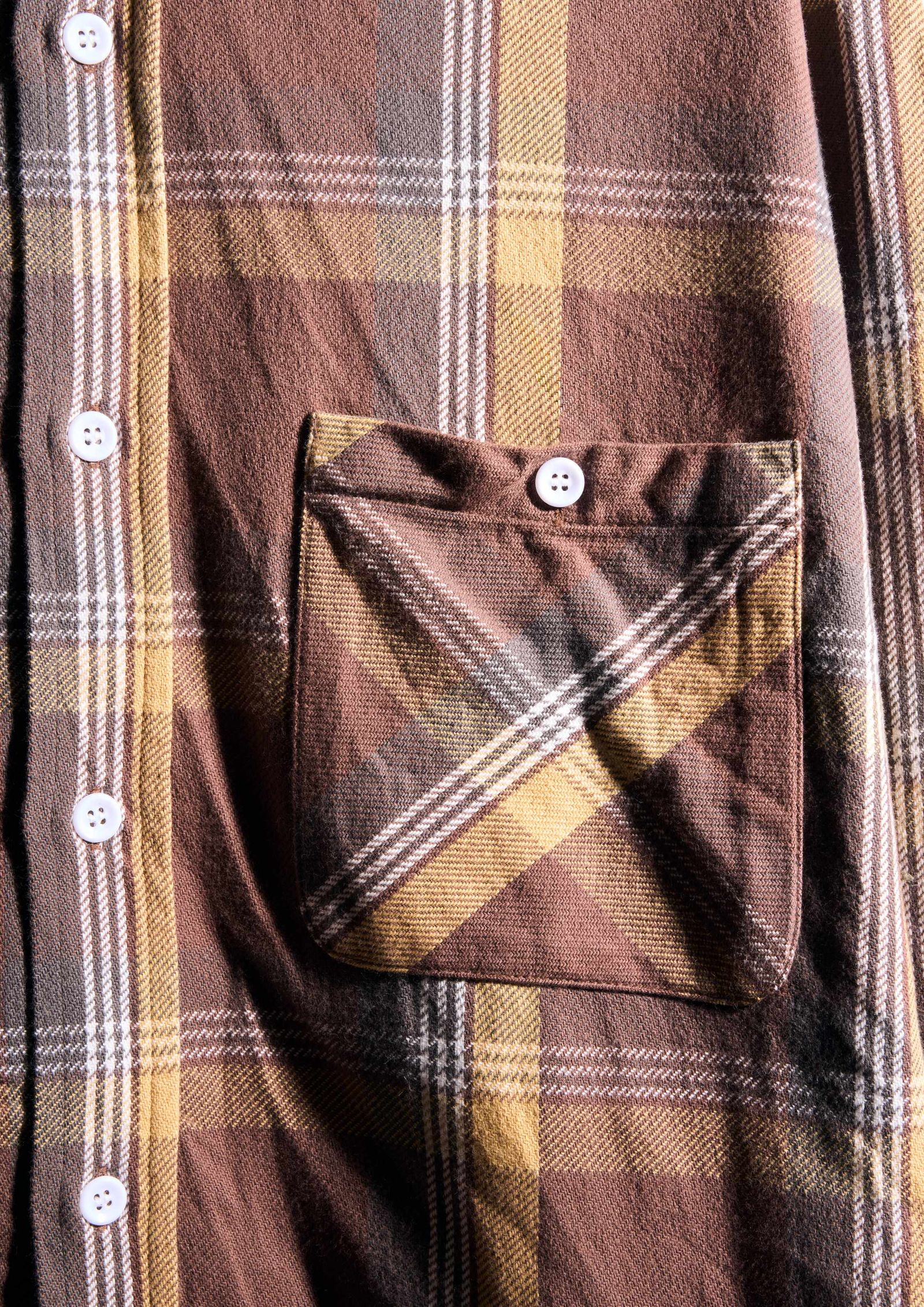 HAVY FLANNEL SHIRT / MUSTARD / フランネル シャツ
