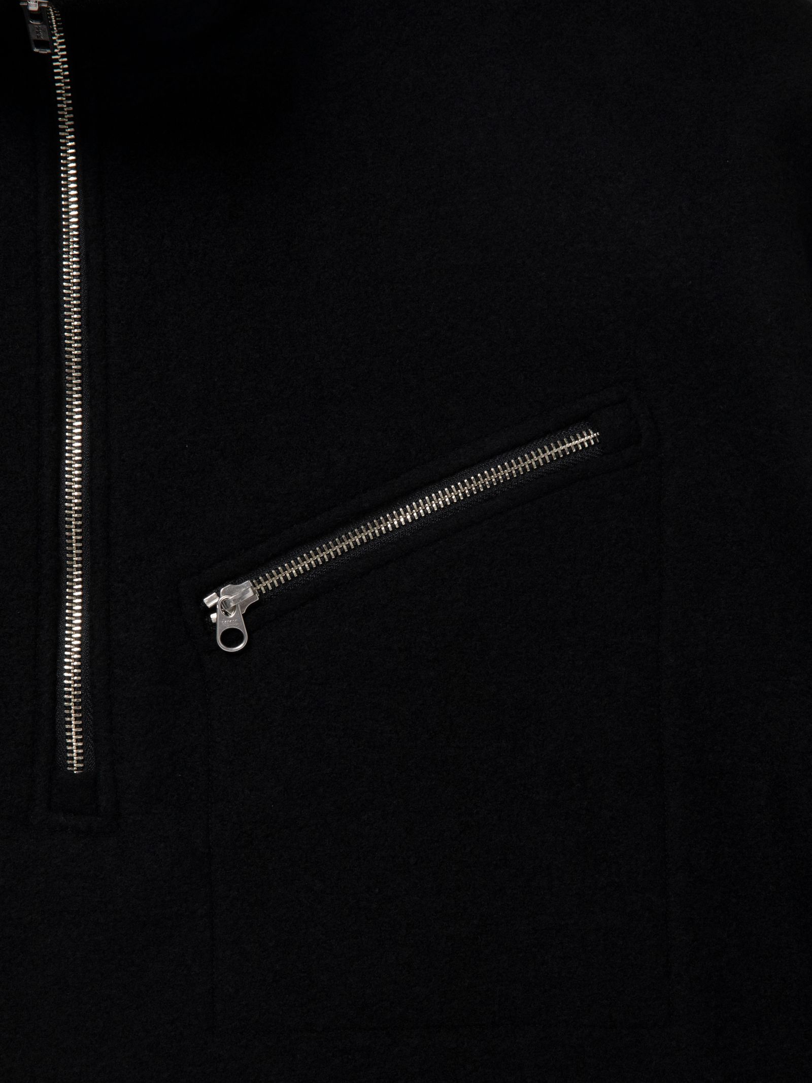 W/N Fleece Half Zip Top / BLACK /  ウールフリースハーフジップ