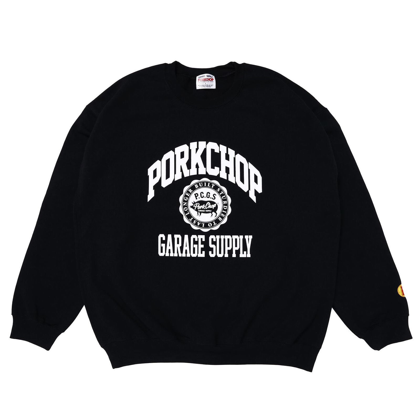 PORKCHOP - 2nd COLLEGE SWEAT / BLACK | Stripe Online Store