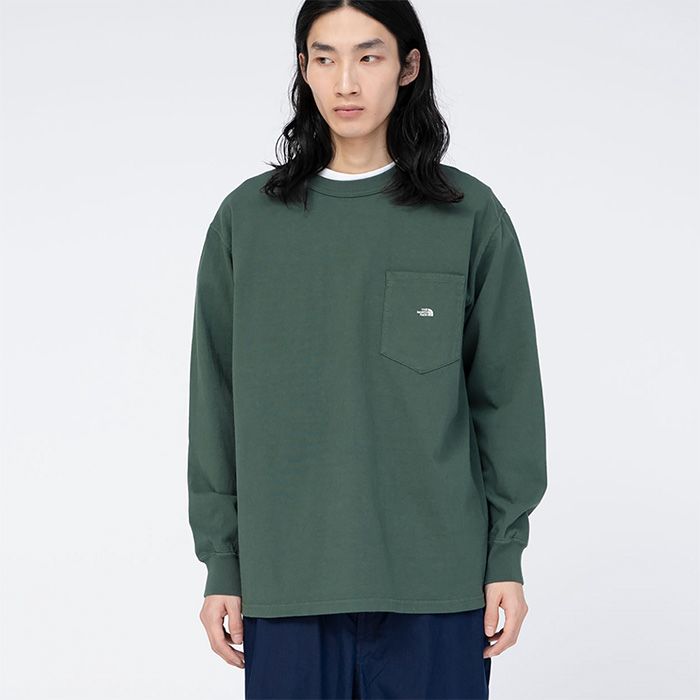 7oz Long Sleeve Pocket Tee / SW(Spruce x Off White)