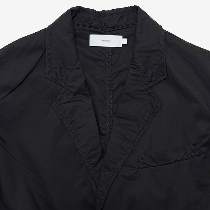 Unisex / Garment Dyed Typewritter Oversized Jacket / Black