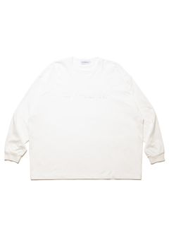 Oversized L/S Tee (Embroidery) / White / 刺繍ロゴL/Sシャツ