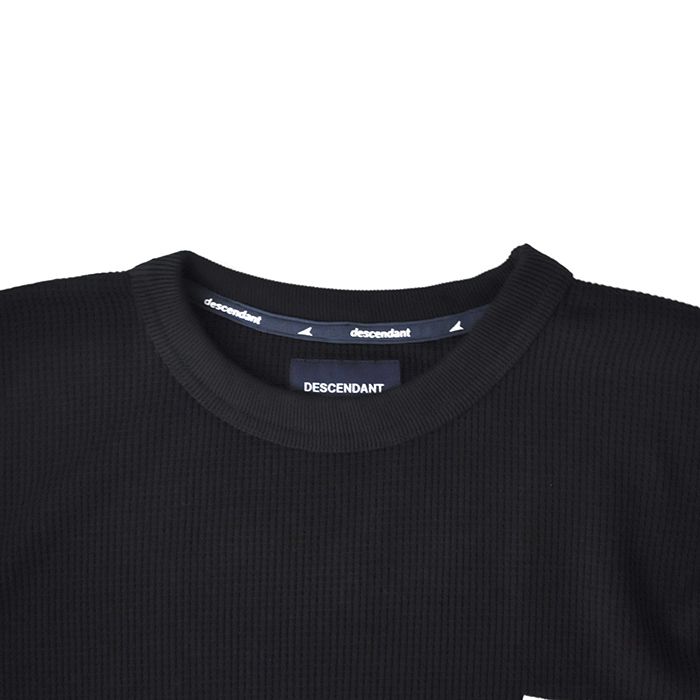 GAUFRE WAFFLE CREW NECK / BLACK - 2