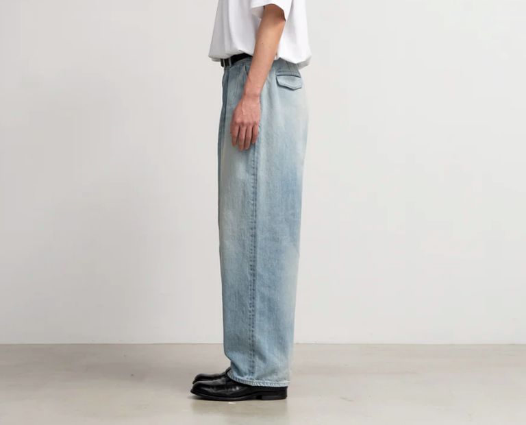 Graphpaper - Selvage Denim Two Tuck Pants / LIGHT FADE | Stripe ...
