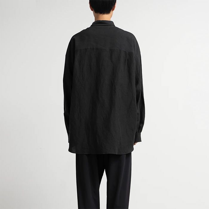 Graphpaper - Linen Cupro L/S Oversized Regular Collar Shirt