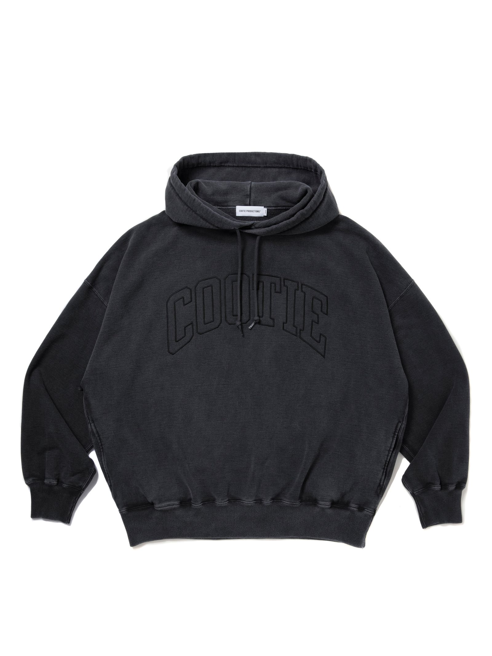 Pigment Dyed Open End Yarn Sweat Hoodie / BLACK /  ピグメントパーカー / CTE-25A312