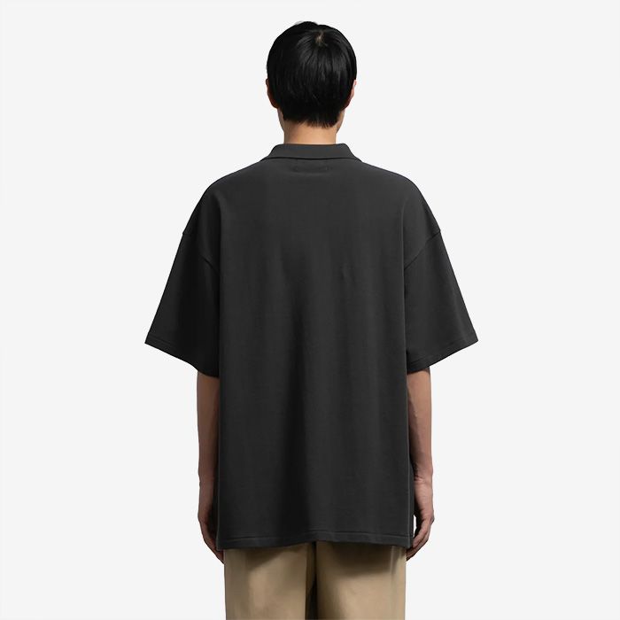 Cotton Pique Jersey S/S Skipper Polo / Charcoal