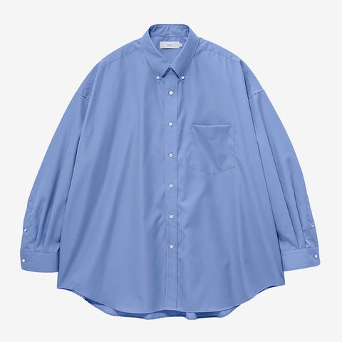 Easy Care Poplin L/S Oversized B.D Shirt / Blue