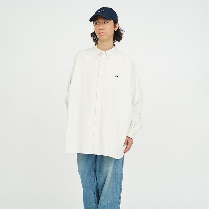 DRY WASHER POPLIN L/S B.D SHIRT / IVORY