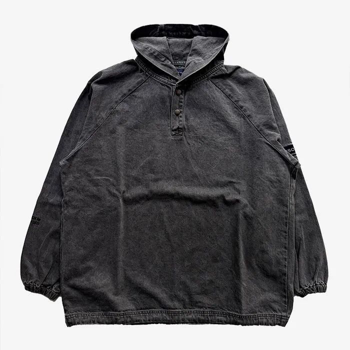 MOLE HOODED LS SHIRT PIGMENT DYE / BLACK