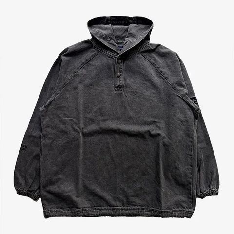 MOLE HOODED LS SHIRT PIGMENT DYE / BLACK