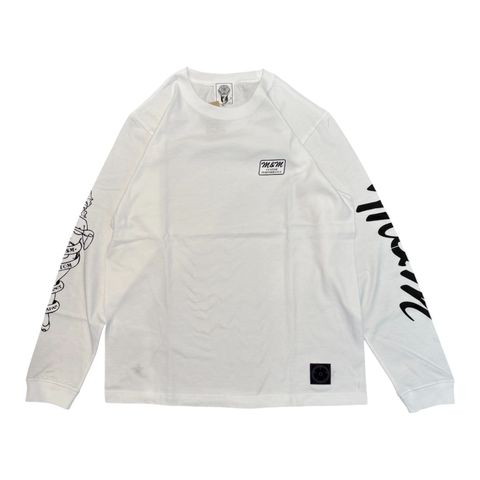 PRINT L/S TEE / WHITE / プリントロングスリーブティー