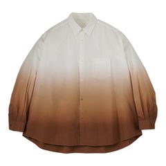 Broad L/S Oversized Regular Collar Shirt / BROWN
