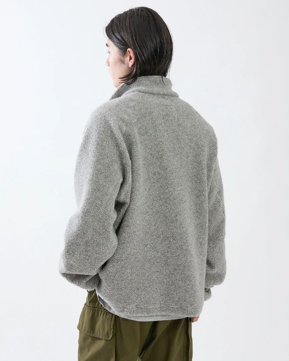 HIKER HALF ZIP PULLOVER WOOL POLY NYLON PILE / HEATHER GRAY