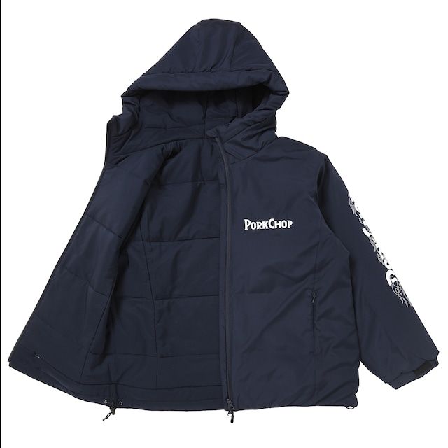 BURNING LOGO HOODED JKT / NAVY / フーデッドジャケット