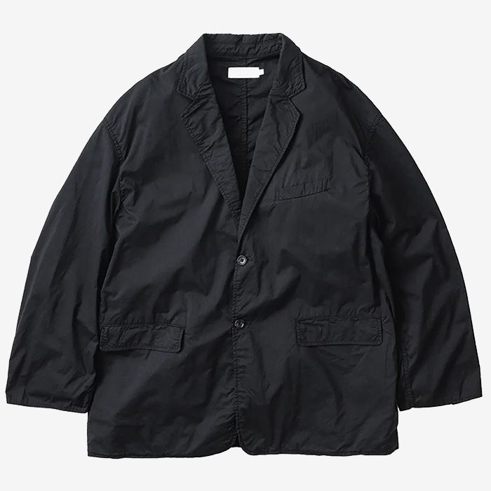 Garment Dyed Typewritter Oversized Jacket / Black