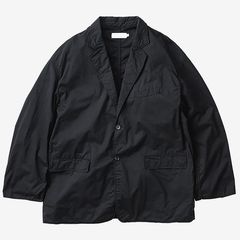 Garment Dyed Typewritter Oversized Jacket / Black