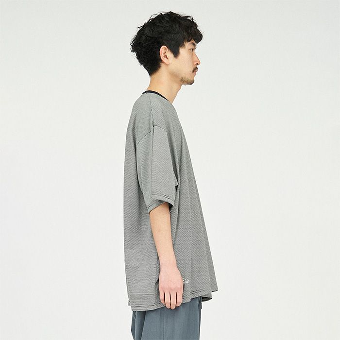 MICRO BORDER S/S TEE / WHITE × BLACK