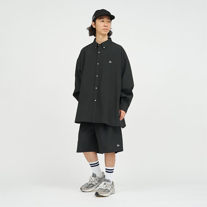DRY WASHER POPLIN L/S B.D SHIRT / BLACK
