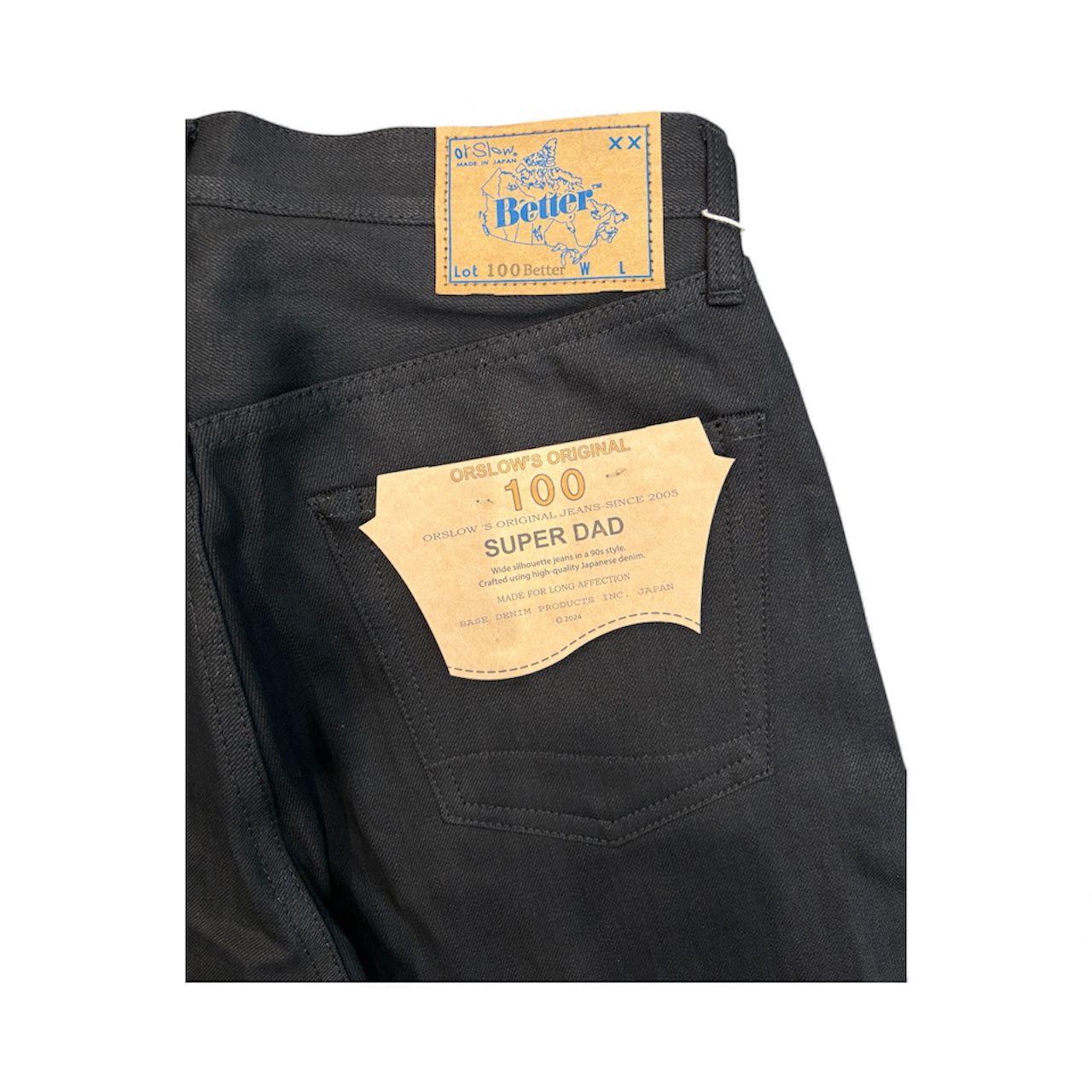 Better™ Gift Shop / OrSlow "100 Super Dad" Black Selvedge Denim Jean / Black / デニムパンツ