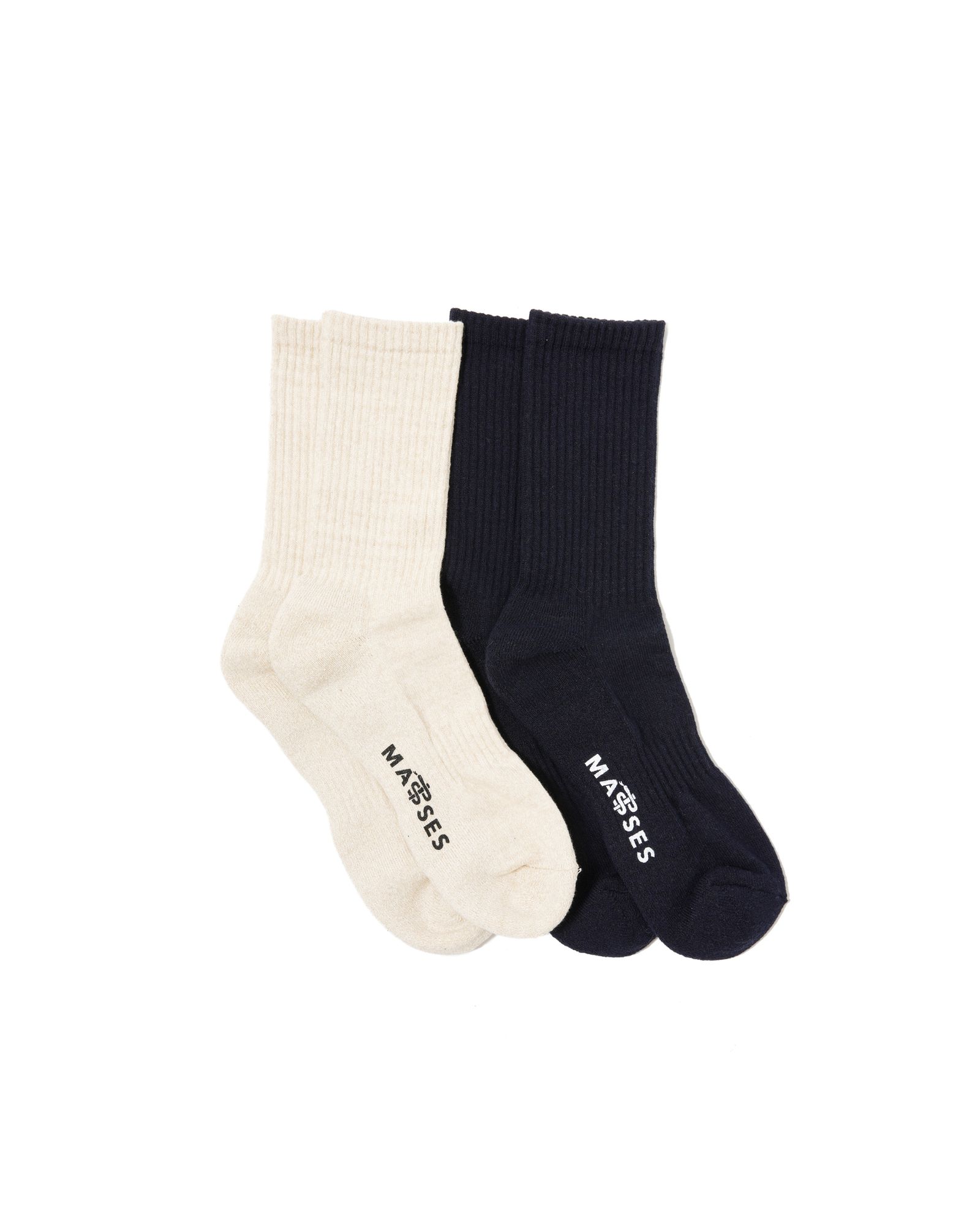 SOCKS 2 PACK / WHITE&NAVY / ソックス