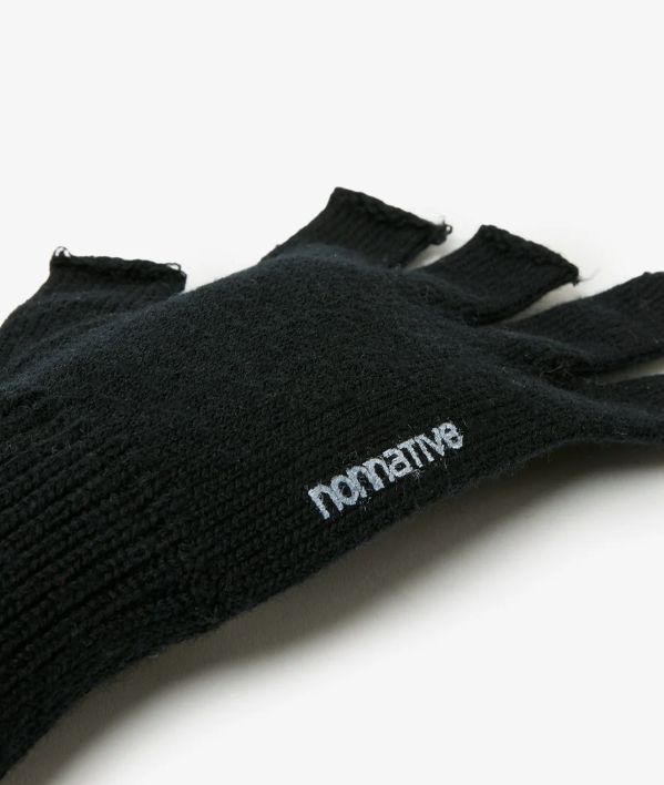 HIKER FINGERLESS GLOVES WOOL YARN / BLACK