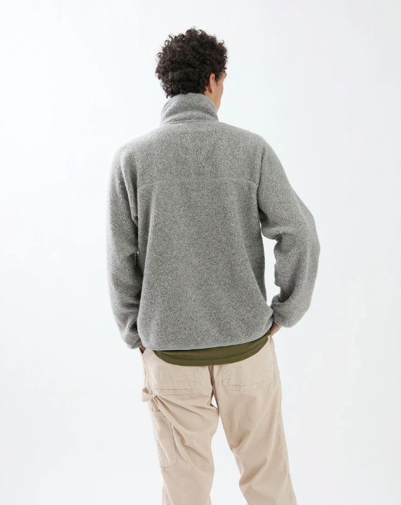 HIKER FULL ZIP BROUSON WOOL POLY NYLON PILE / HEATHER GRAY