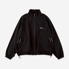 ZIP NYLON SPORTY JACKET | BLACK