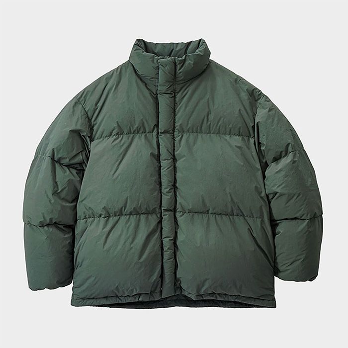 Garment Dyed Down Jacket  / GREEN