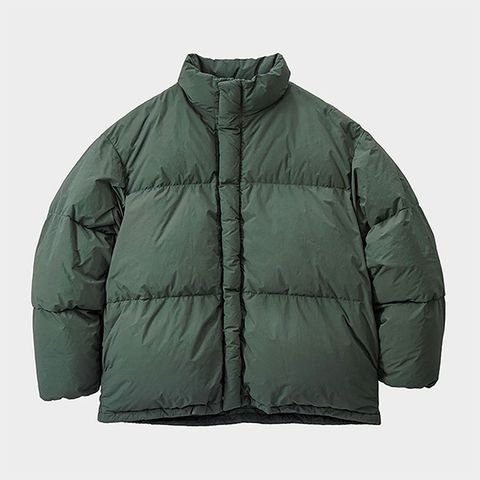 Garment Dyed Down Jacket  / GREEN