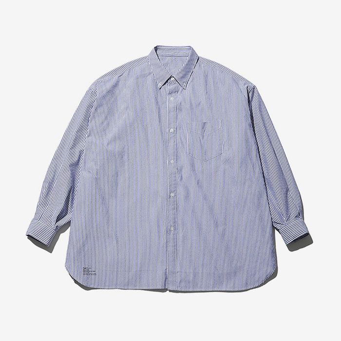DRY OXFORD CORPORATE L/S B.D SHIRT / BLUE STRIPE