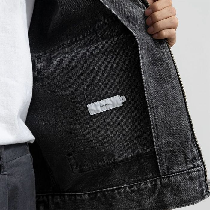 Selvage Denim Zip Jacket  -LIGHT FADE- / BLACK LIGHT FADE