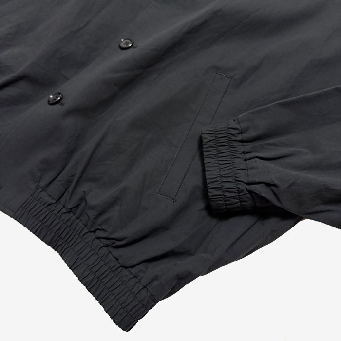 Cotton Wool Poplin Oversized Blouson / Black