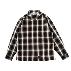 L/S CHECK SHIRT / BLACK/WHITE / チェックシャツ