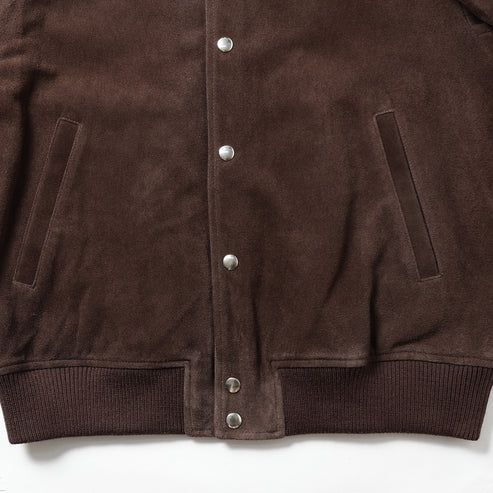 SUEDE BOMBER JACKET / BROWN