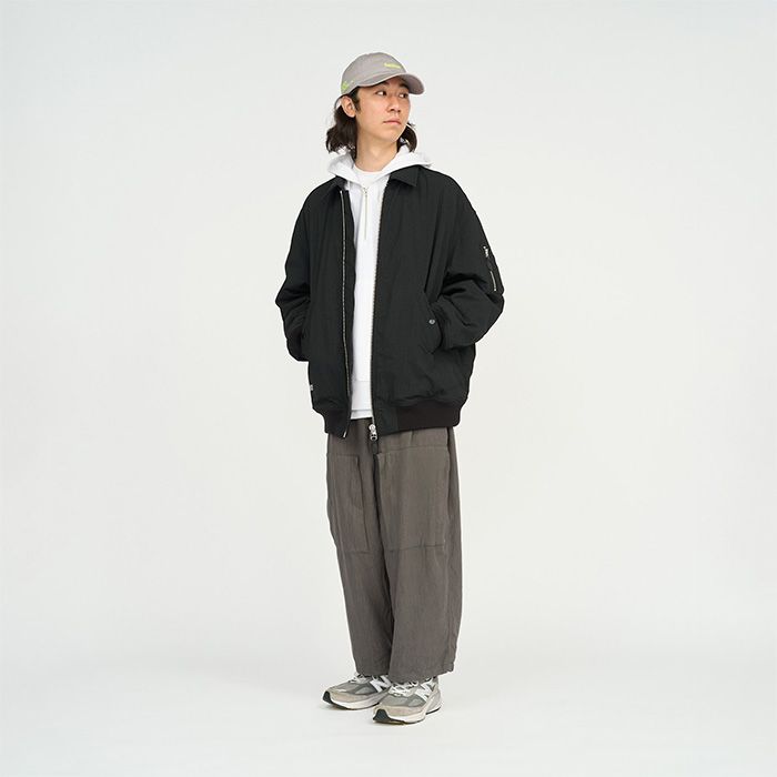 TACTICAL WOOL BOMBER JACKET / BLACK