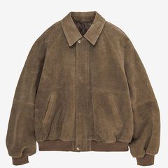 Hairy Suede Raglan Blouson / Brown