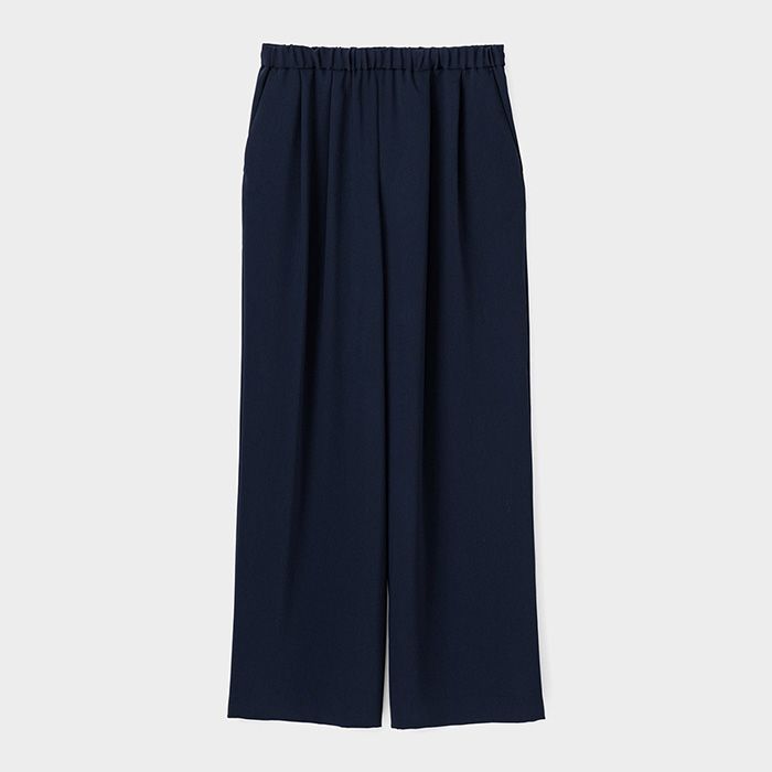 Women / Satin Easy Wide Pants / Navy