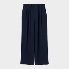 Women / Satin Easy Wide Pants / Navy