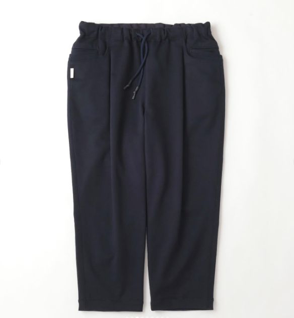 Stripes For Creative - CROPPED TAPERED EASY PANTS / Navy | Stripe 